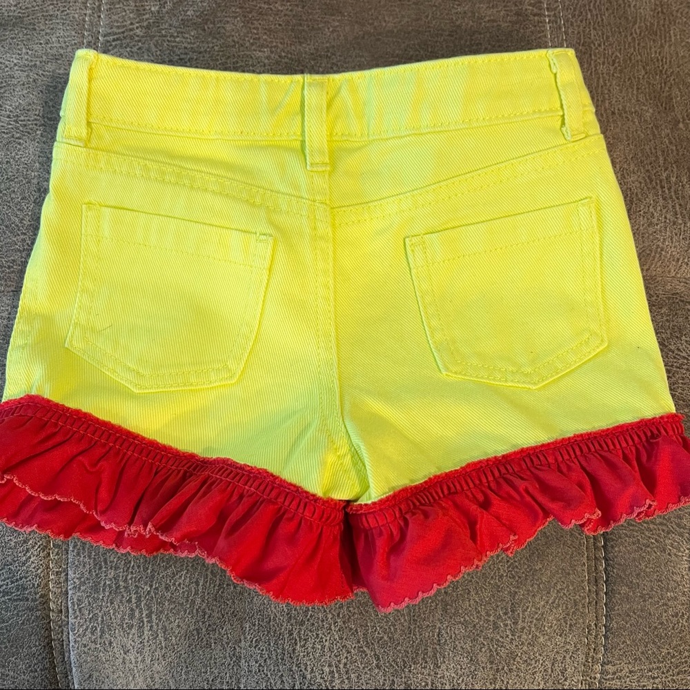 Little Girls Ruffle Jean Shorts - Picture 3 of 5